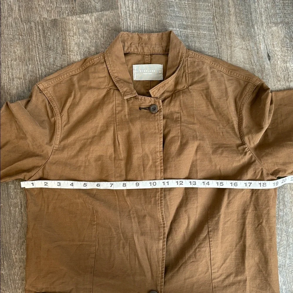 Everlane Fatigue Blazer size S Oversized Walnut Brown Organic Cotton Linen